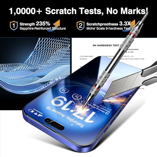 EZ-GLAZ- 4 Pack for iPhone 16 Privacy Screen Protector [6.1"] With 2 Pack Camera Lens Protector, 9H+ Hardness 12FT Military Grade Shatterproof Scratch Resistant Durable Tempered Glass Film with Flawless Fit Kit - Image 5