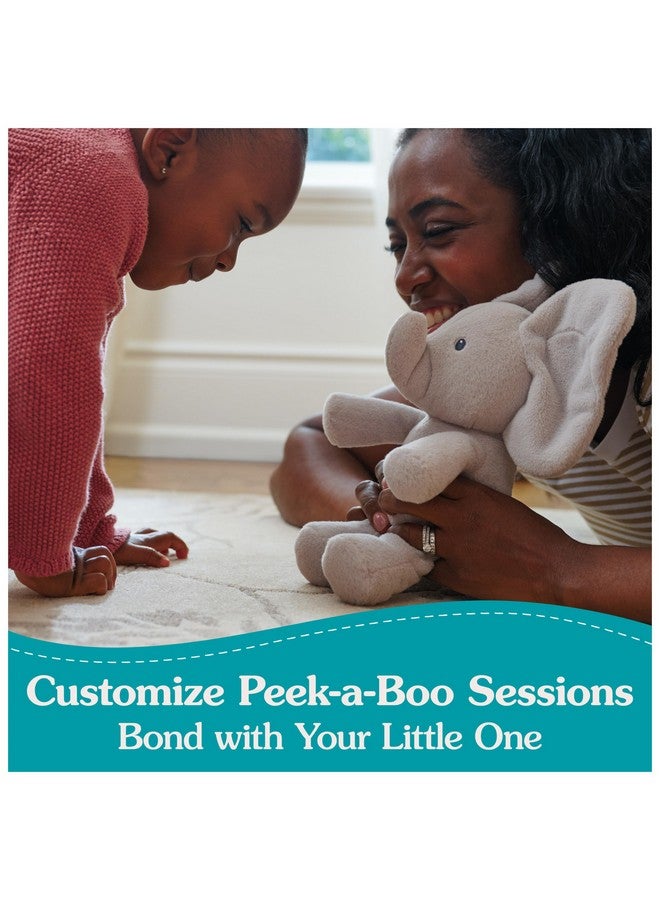 GUND دبدوب غند بيبي بيك-أ-بو فلابي فيل، لعبة محشوة على شكل فيل، لعبة للأطفال من عمر 0 وما فوق، رمادي، 7" (لا تحتاج إلى بطاريات) - Image 4