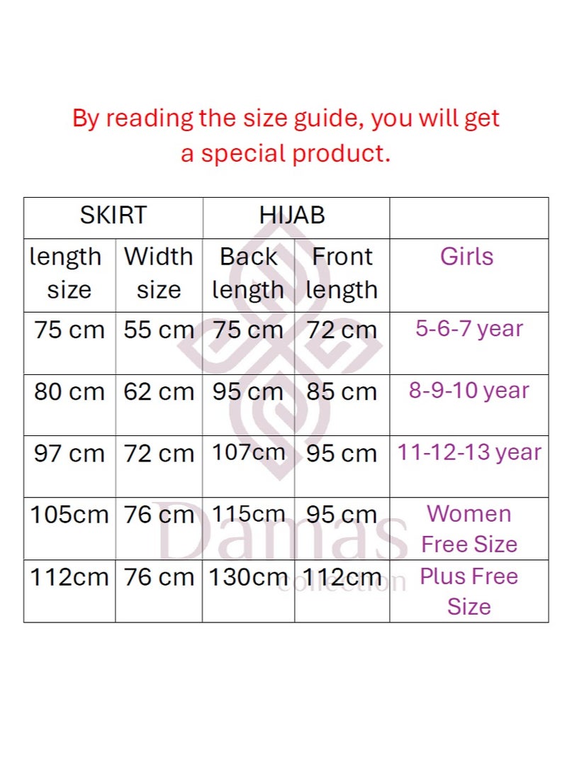 DAMAS COLLECTION - Two Piece Islamic prayer dress for girls kids and women -Prayer Clothes for girls and Muslim Women-Prayer Abaya For women and girls kids- Umrah essentials for women -Prayer dress women - Image 1