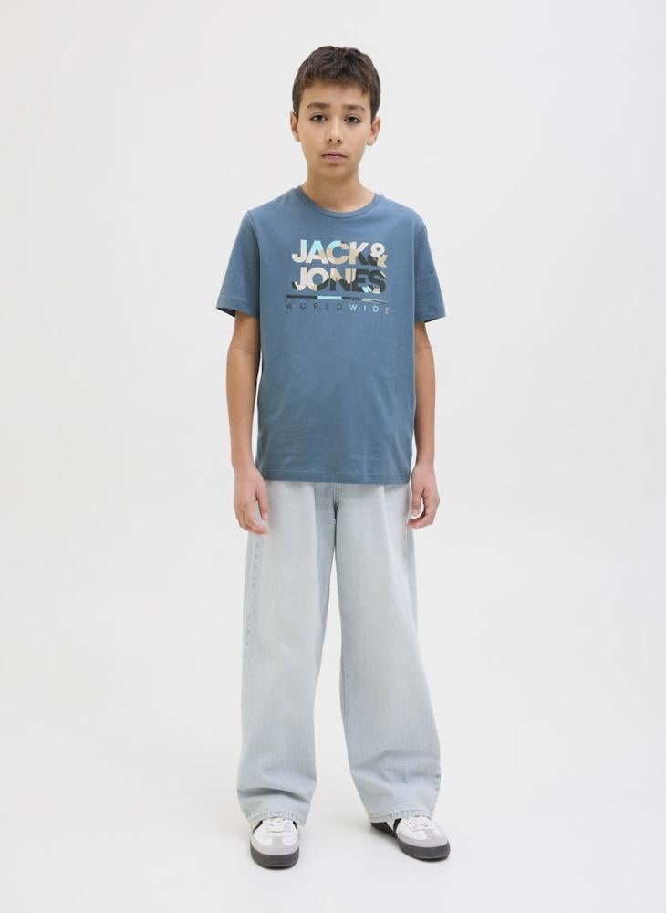 Jack & Jones Junior - Kids Logo Crew Neck T-Shirt - Image 1