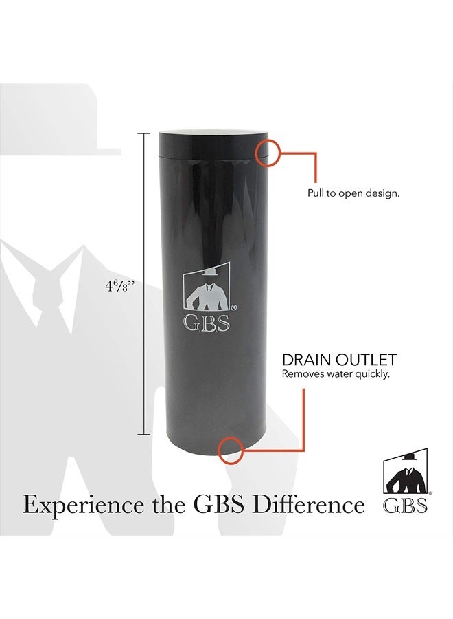 G.B.S حافظة فرشاة الحلاقة، علبة سفر لجميع أنواع الفرش، حامل فرشاة الحلاقة، أسود - Image 2