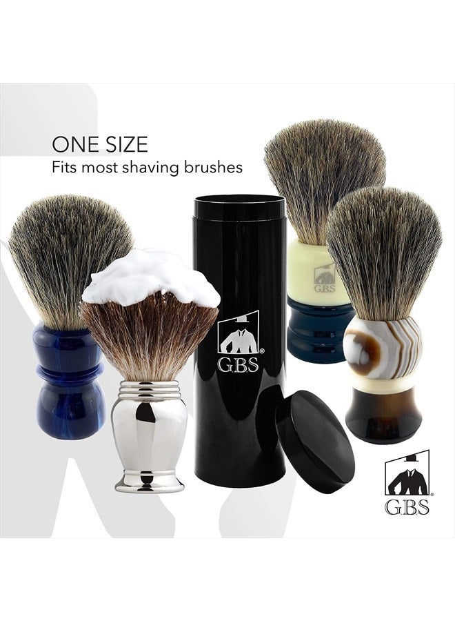 G.B.S حافظة فرشاة الحلاقة، علبة سفر لجميع أنواع الفرش، حامل فرشاة الحلاقة، أسود - Image 3