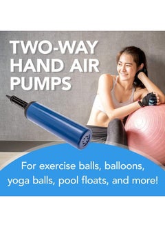 IMPRESA (2) Twoway Hand Air Pumps For Exercise Balls Balloons Yoga Balls Pool Floats Balloon Pumps Inflate 2X As Fast!  - Image 3