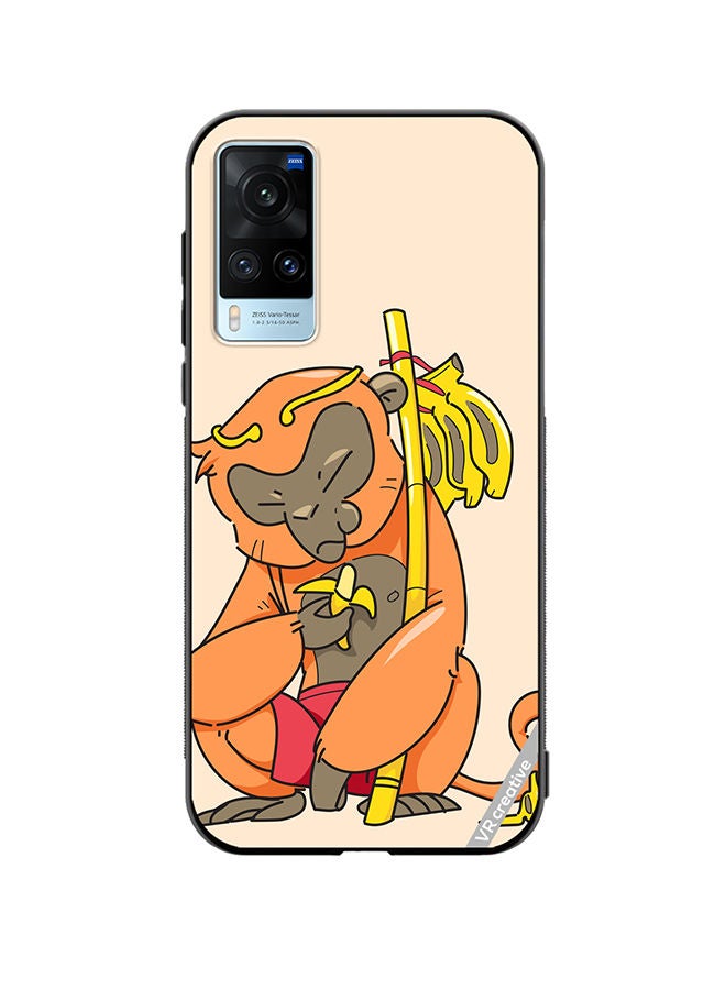 VR CREATIVE Protective Case Cover For Vivo X60 Sleepy Monkey Design Multicolour - Image 1