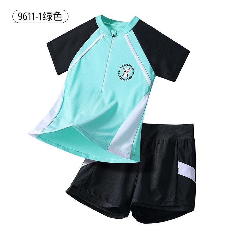 Princess-Style One-Piece Swimsuit Dress, Sweet and Versatile, Quick-Drying Fabric, Skin-Friendly and Soft, Sun-Protective Short Skirt Swimsuit for Beach Play - Image 1