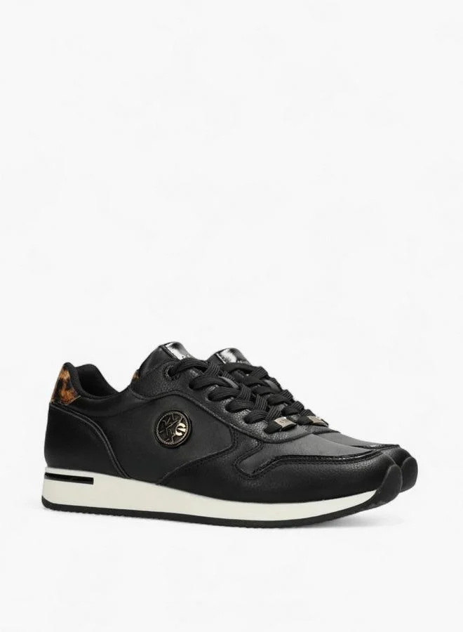 MEXX Panelled Lace-Up Sneakers With Metallic Accent