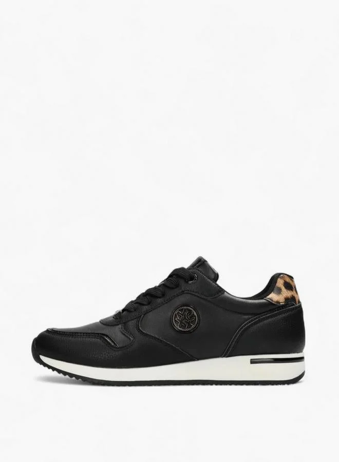 MEXX GOLD Panelled Lace-Up Sneakers With Metallic Accent for Women | Best Price UAE