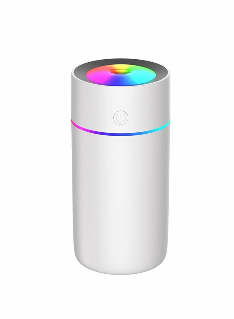 Portable Mini USB Car Humidifier with Auto Shut-Off - Cool Mist Humidifier for Plants, Baby, Bedroom - Best Personal Humidifier - 320ML (White) - Image 1