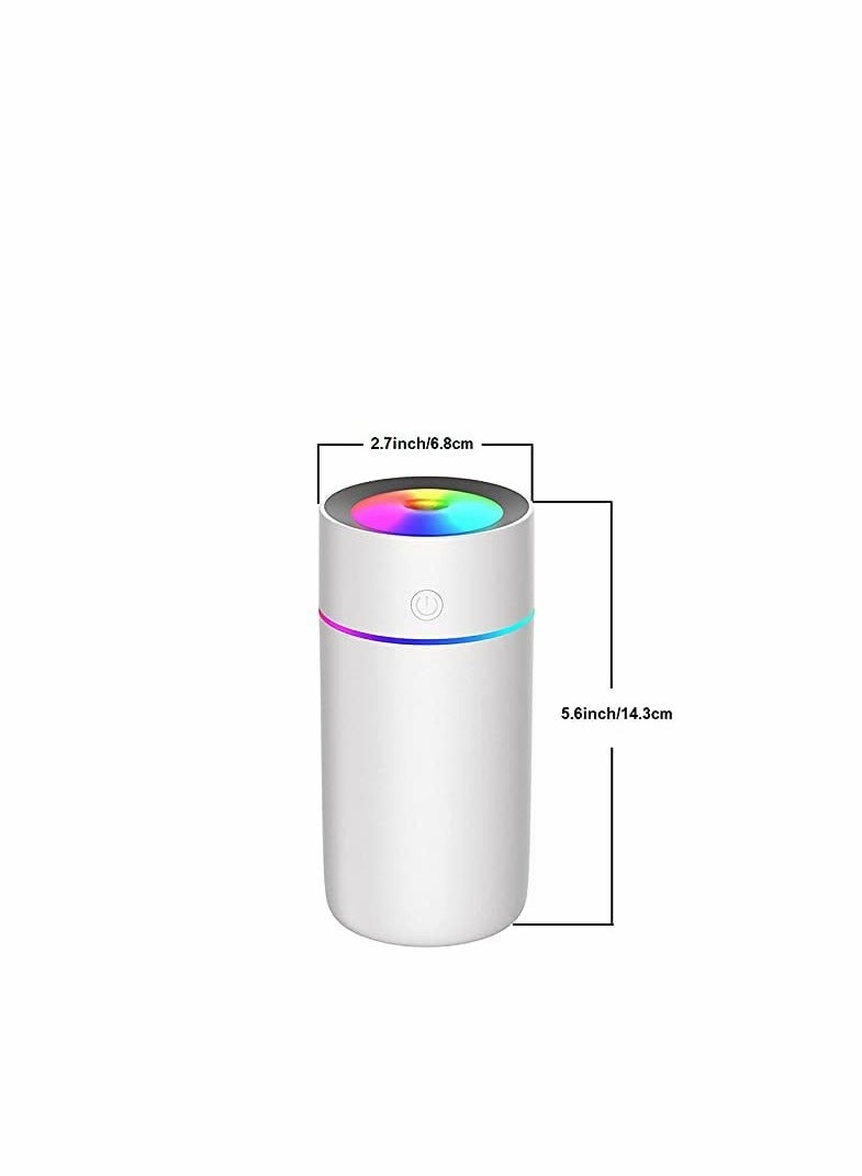 Portable Mini USB Car Humidifier with Auto Shut-Off - Cool Mist Humidifier for Plants, Baby, Bedroom - Best Personal Humidifier - 320ML (White) - Image 2