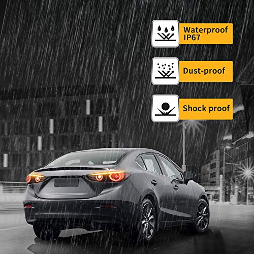 VLAND LED Tail lights Compatible with 2014-2018 Maz-da 3 Axela(Not Fit Hatchback) with Sequential, Rear Lamp Assembly w/Dynamic Animation DRL, Smoke/Tinted - Image 5