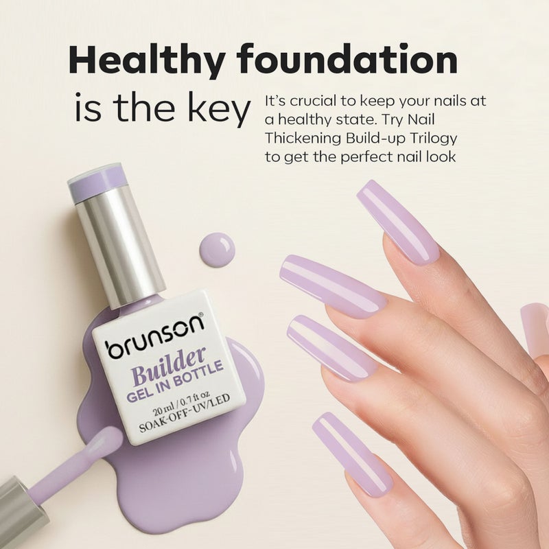 brunson TPO Free Builder Gel for Nails 20ml 10in1 Builder Gel in a Bottle BIAB No Heat Non Yellowing Long Lasting Soak Off Gel for Nail Extensions Overlay Strengthen Repair Base Coat Hema Free hard gel for salon - Image 2