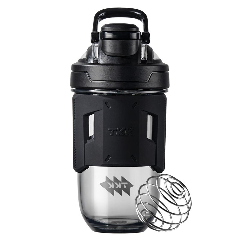 TKK Blender Shaker Bottle 24 Ounce With Blending Ball Plastic Protein Shaker Bottle for Pre Post workout Protein Drink Shaker Cup USA Tritan BPA Free - Image 2