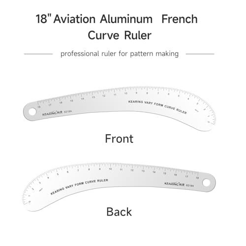 Kearing French Curve Ruler - 24 Inch Aluminum for Pattern Making, Sewing, Quilting & Design - Image 3