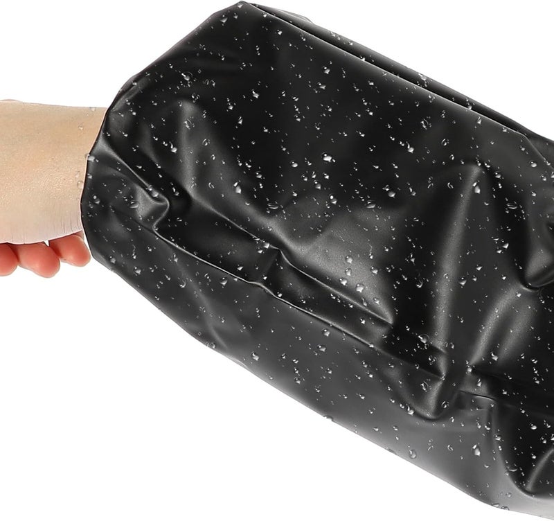 Waterproof Pvc Oversleeves 2 Pairs Black Red Oil-proof Arm Cover Sleeves for Cooking Working Factory Use - Image 4