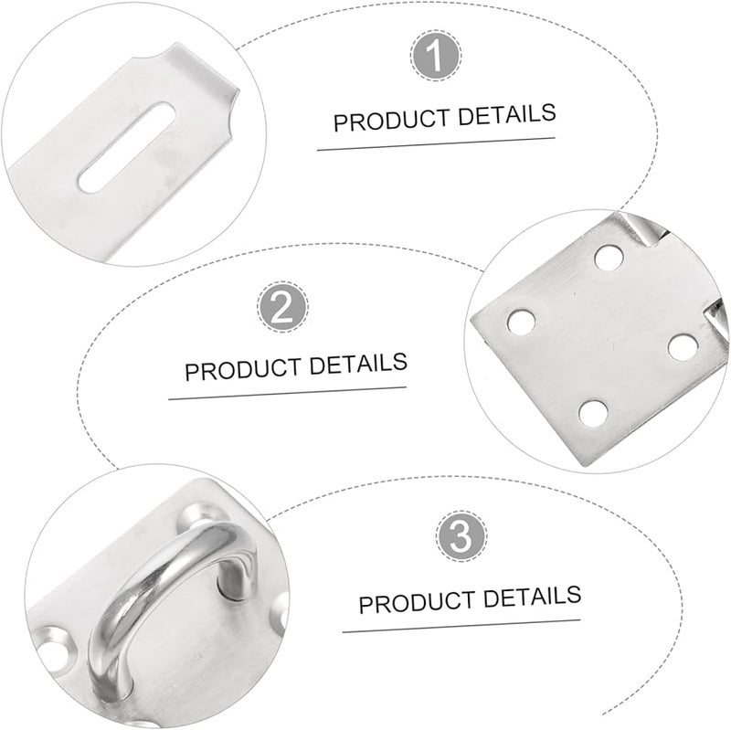 Stainless Steel Door Latch Lock Security Clasp Easy to Install Door Buckle - Image 5