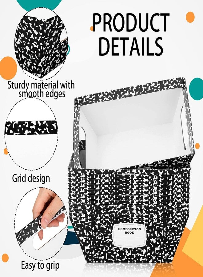Potchen 12 Pcs Back to School Teacher Basket Composition Book Teacher Bins Reading Book Organizer Storage Basket for School Classroom Storage Baskets Women Men Desk Sign Office Decor, 9.9X 6.7inch - Image 2