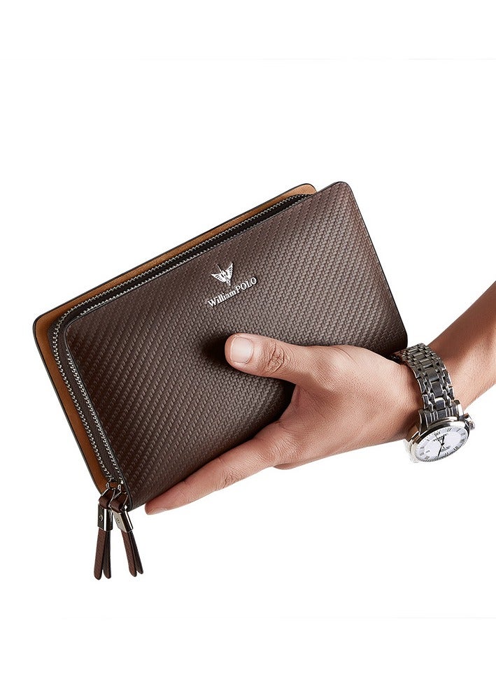 William Polo Long Wallet Men's Premium Handbag Large Capacity Handbag Business Wallet Men's Edition - Image 3