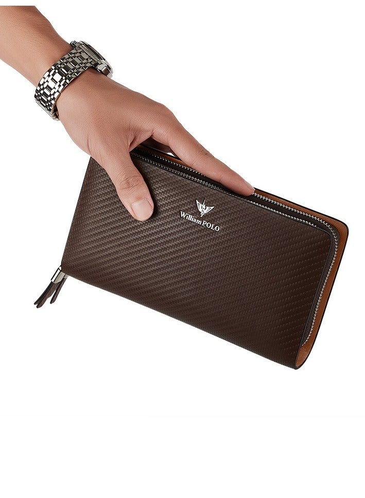 William Polo Long Wallet Men's Premium Handbag Large Capacity Handbag Business Wallet Men's Edition - Image 2