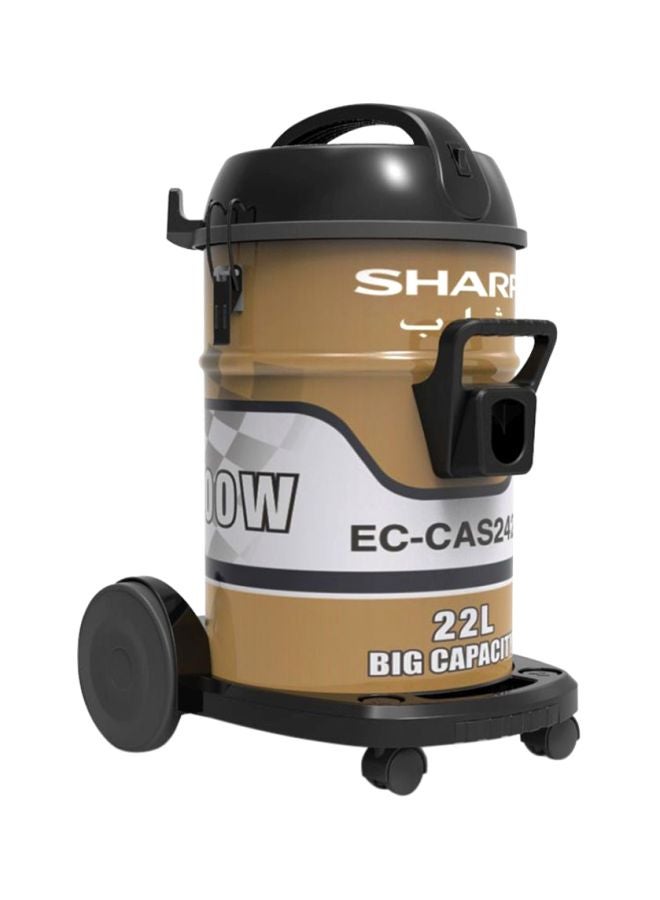 SHARP Vacuum Cleaner Drum 22L 2400W 22 L 2400 W EC-CA2422-Z Gold/Black - Image 1