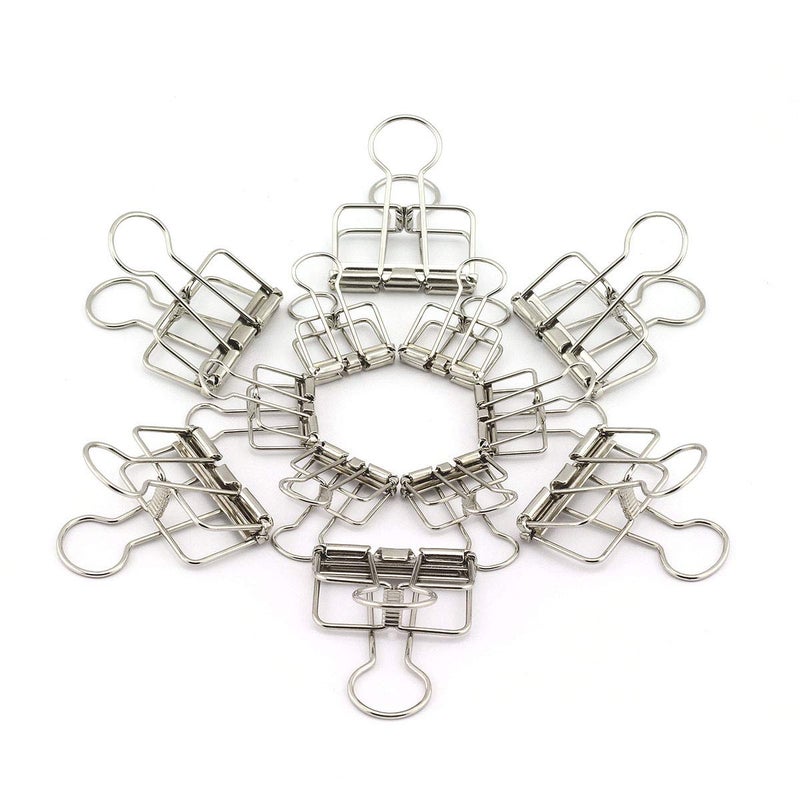 مجموعة مشابك معدنية متعددة الاستخدامات من روي لينغ 40 قطعة 20 قطعة بحجم 2.25 بوصة و 20 قطعة بحجم 1.57 بوصة لمستلزمات المنزل والمكتب والمدرسة باللون الفضي