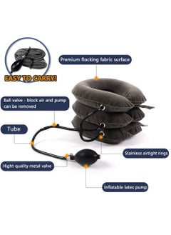 Chabeia Cervical Neck Traction Device – Adjustable Inflatable Neck Stretcher, Neck Brace for Pain Relief, Decompression, and Tension Relief (Grey)  - Image 5
