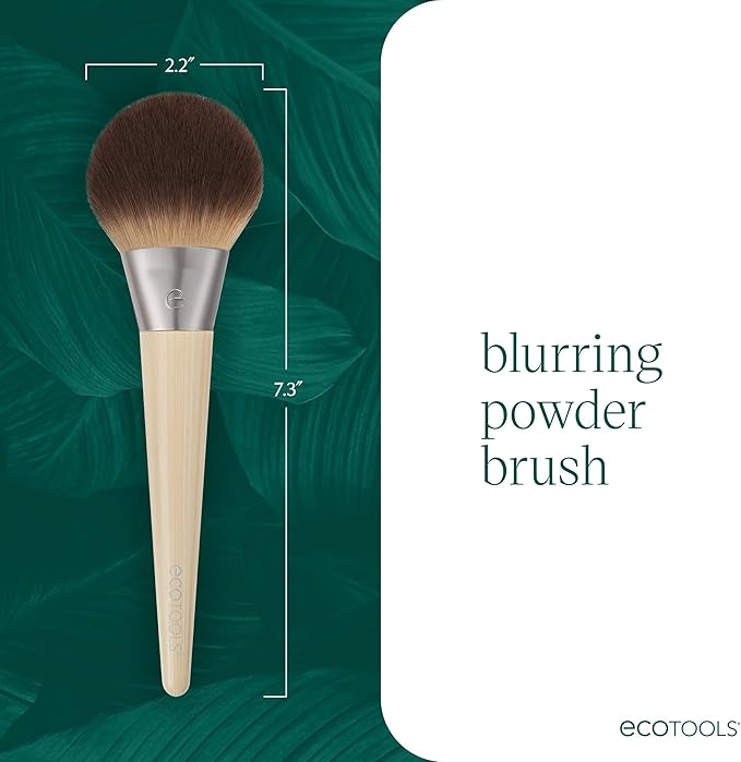 EcoTools Blurring Powder Makeup Brush For Loose Pressed Powder Large Makeup Brush For AllOver Application Fluffy Synthetic Bristles Eco Friendly CrueltyFree Vegan 1 Count - Image 5