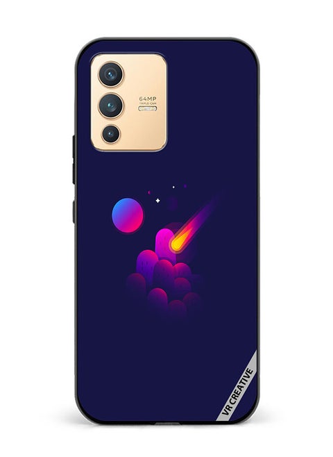 Protective Case Cover For Vivo V23 5G Space Minimalist Design Multicolour