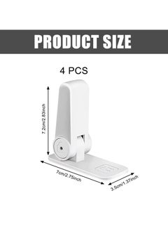 KASTWAVE Lock Handle 4 Pieces Safety Locks for Children and Pets, Door and Window Lock with VHB Sticker, Child Safety Lock, No Tools or Drills Required(White)  - Image 2
