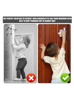 KASTWAVE Lock Handle 4 Pieces Safety Locks for Children and Pets, Door and Window Lock with VHB Sticker, Child Safety Lock, No Tools or Drills Required(White)  - Image 5