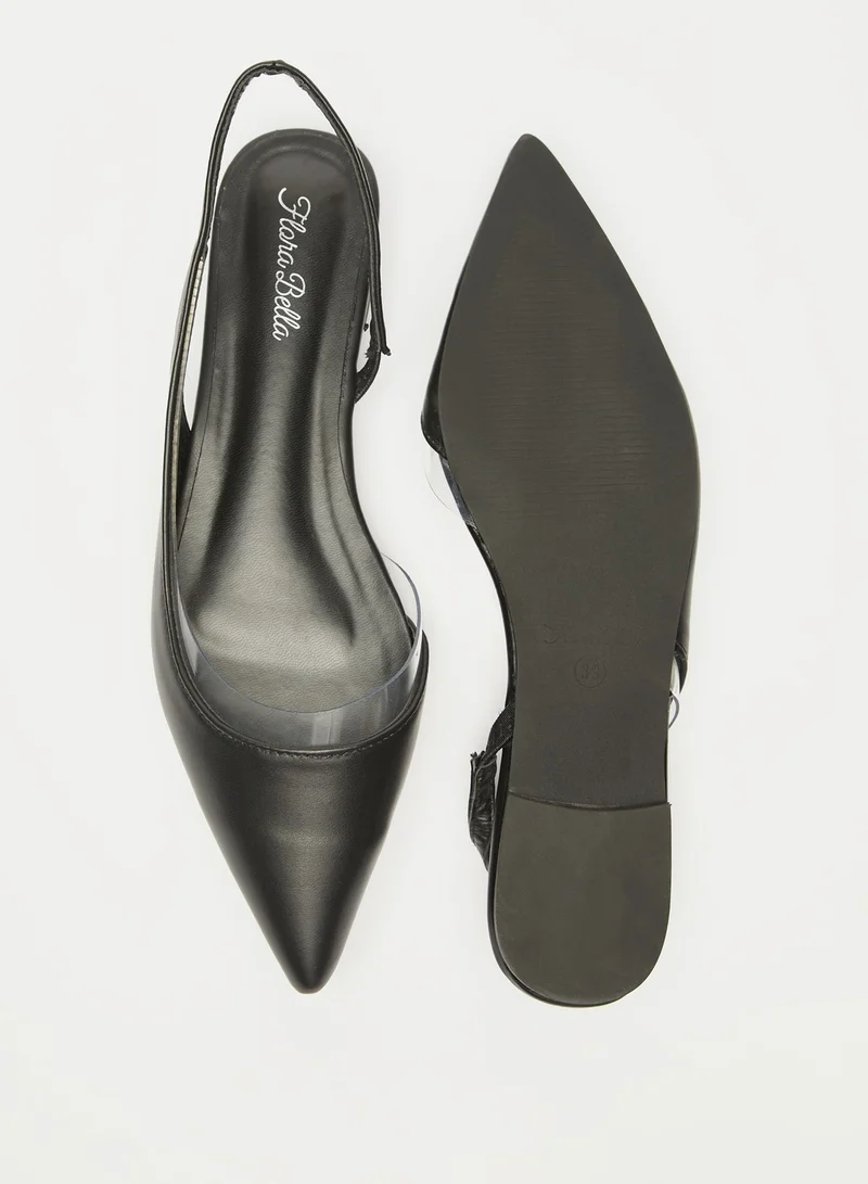 Flora Bella By Shoexpress Womens Pointed Toe Slip-On Sling Back Ballerina Shoes