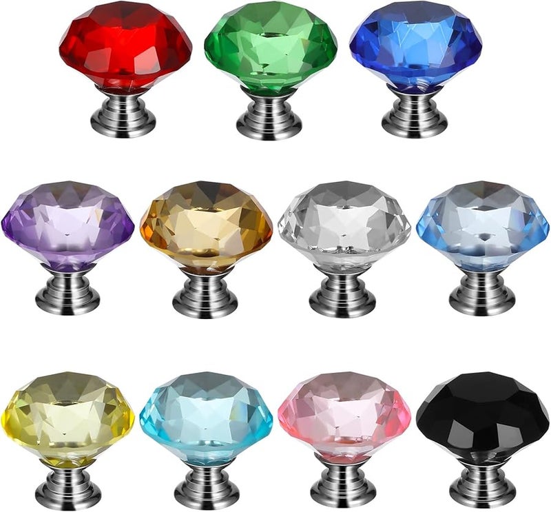 11 Pcs Ball Shaped Drawer Knobs Alloy Base Cabinet Handles for Kitchen Dresser Wardrobe Easy Installation - Image 1