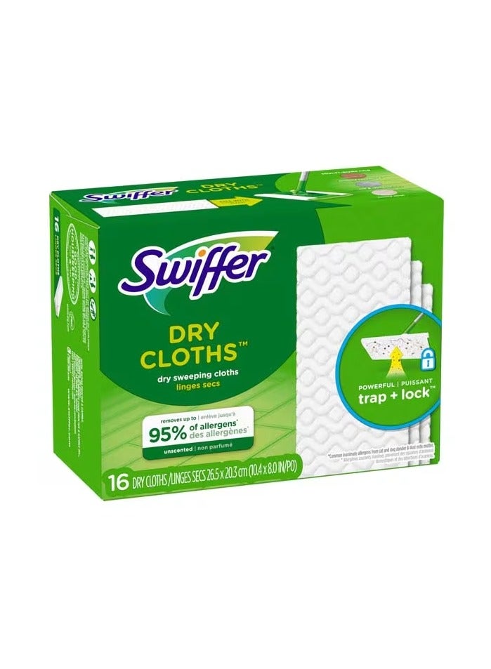 Swiffer Swiffer Sweeper Dry Multi-Surface Sweeping Cloth Refills for Floor Sweeping and Cleaning, Unscented, 16 count  - Image 1