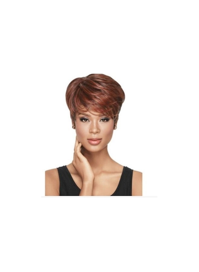 NIBEMINENT Fluffy Short Curl Gradient Wig Brown