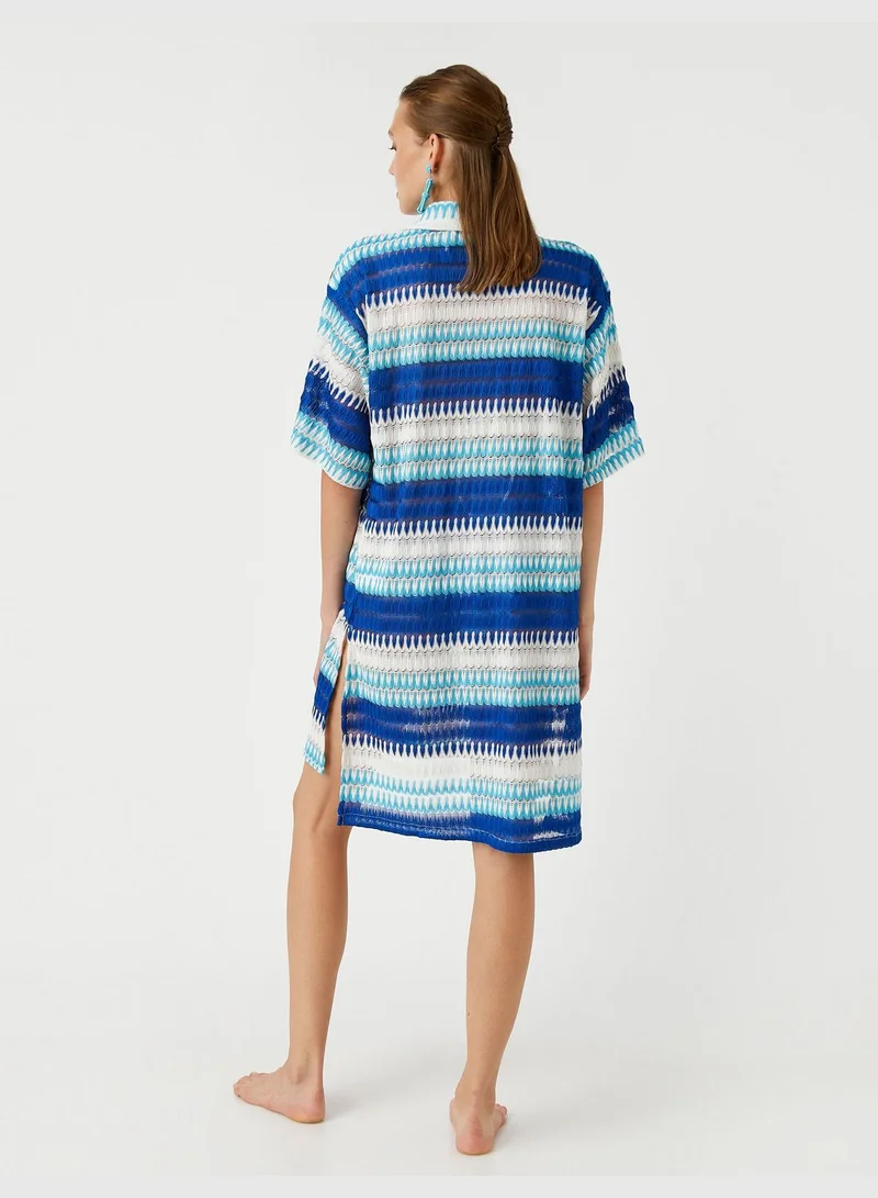 KOTON Şahika Ercümen X Koton - Polo Neck Kimono Dress