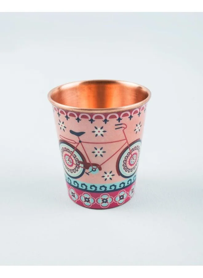 Chumbak Indian Floral Copper Tumbler - Large, 400ml