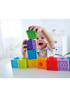 Hape Squeeze Me Blocks, Soft Silicone Stacking Toy, Baby Montessori Sensory Ball Teether, Squeeze Play with Numbers Shapes Animals Fruit and Textures, Activity Toy for Toddlers 6 Months and Up, 10pcs - pzsku/Z04A87A6703C065258783Z/45/_/1721629183/19b5e8c4-bbb2-4544-bc1d-7276336b0cdf