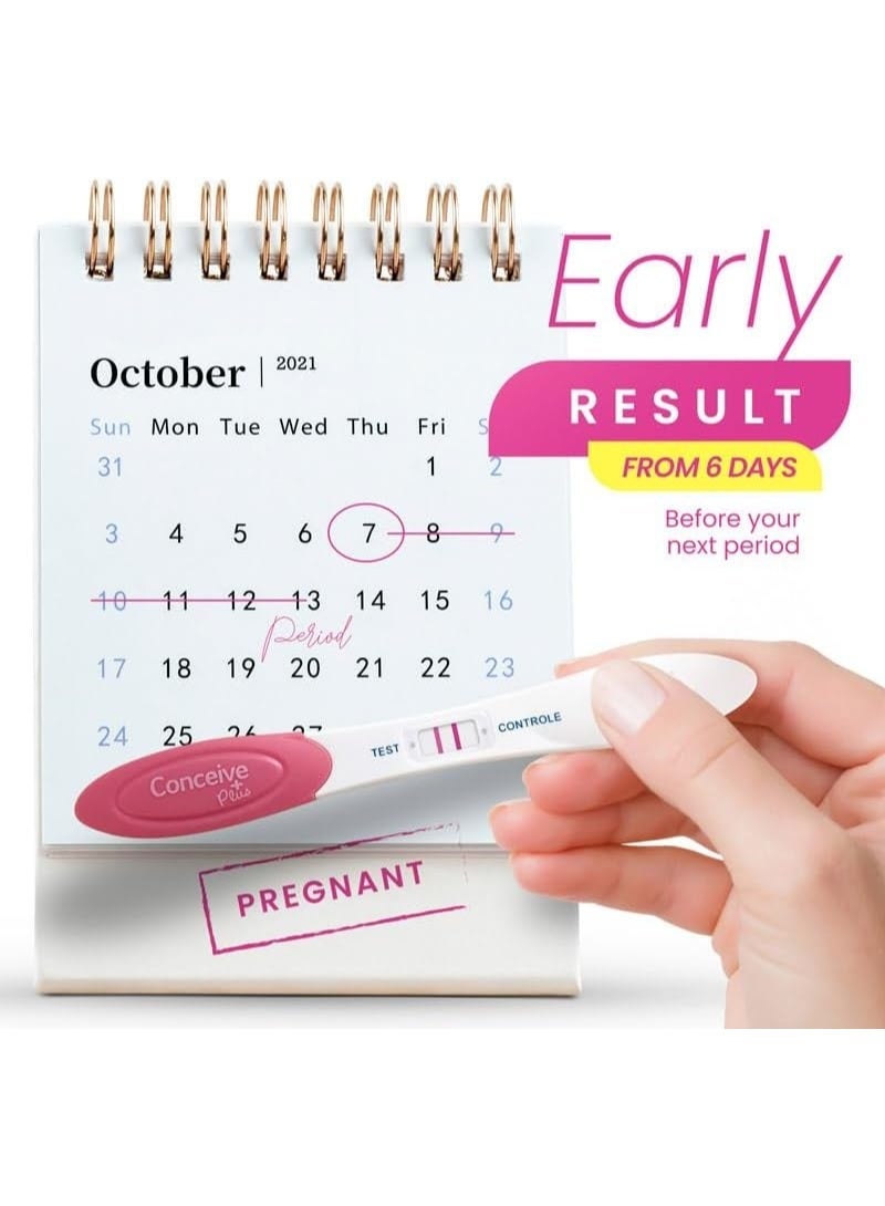 Conceive Plus Early Detection Midstream Pregnancy Test - HCG Pregnancy 6 Days Sooner - Easy to Use Discreet Pregnancy Test - Highly Sensitive 10 MIU - Rapid Results in 5 Minutes - 2 Tests - Image 3