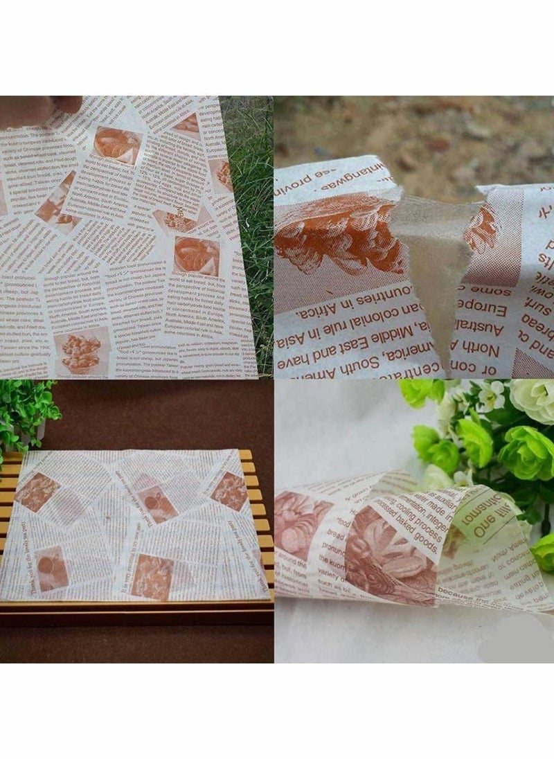 Y&D Food Wrapping Paper, Wax Cake Wrappers, Gift Basket Liner Grease Proof Paper Crafting Cheese Bread for Family, Bar, Birthday, Party, Wedding, Table Decoration 100 Sheets  - Image 4