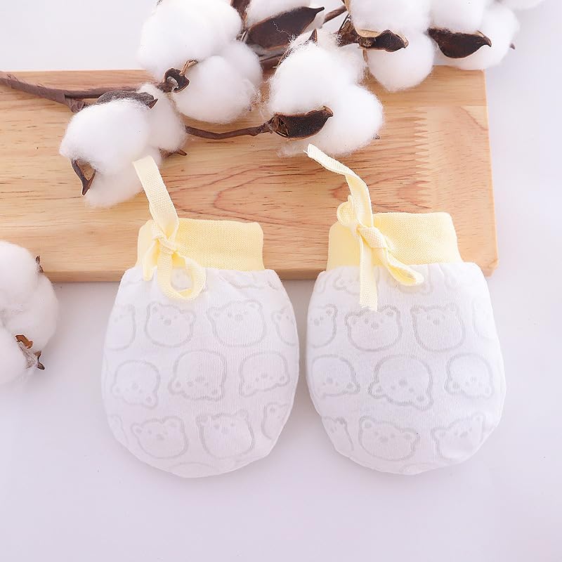 Adeimoo Cute Boys Girls Cotton No Scratch Gloves Drawstring Adjustable Mittens for Baby Infants - Image 5