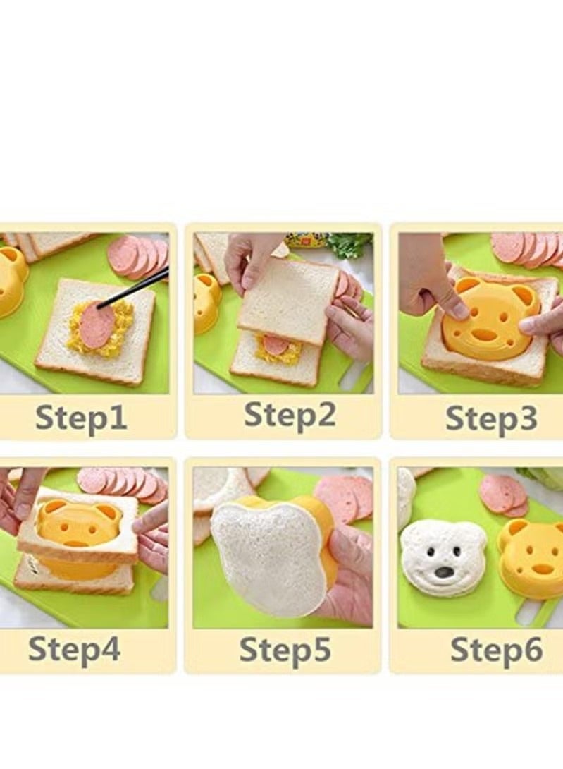 DIY Picnic Kitchen Animal Mould Rice Shaper Bento Accessories Cute Panda Bear Sandwich Cutter Cake Bread Toast Maker Mini Shape - Image 2