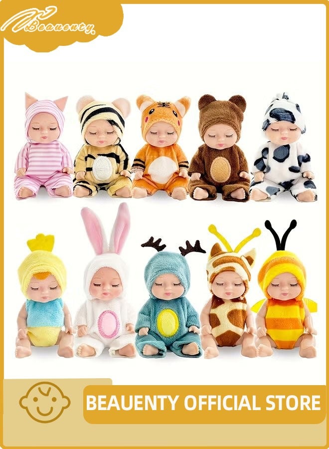 Beauenty ﻿ Reborn Baby Doll Gift Set 10pcs Realistic Newborn Baby Dolls Lifelike Weighted with Soft Silicone Doll Girls with Plush Toy Doll Clothes Accessories for Age 3+ - Image 1