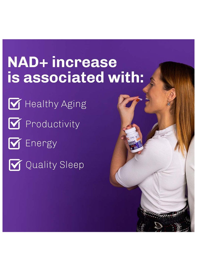 Bio 99% Pure Beta Nicotinamide Mononucleotide Capsules For Anti-aging Support 500mg 30's