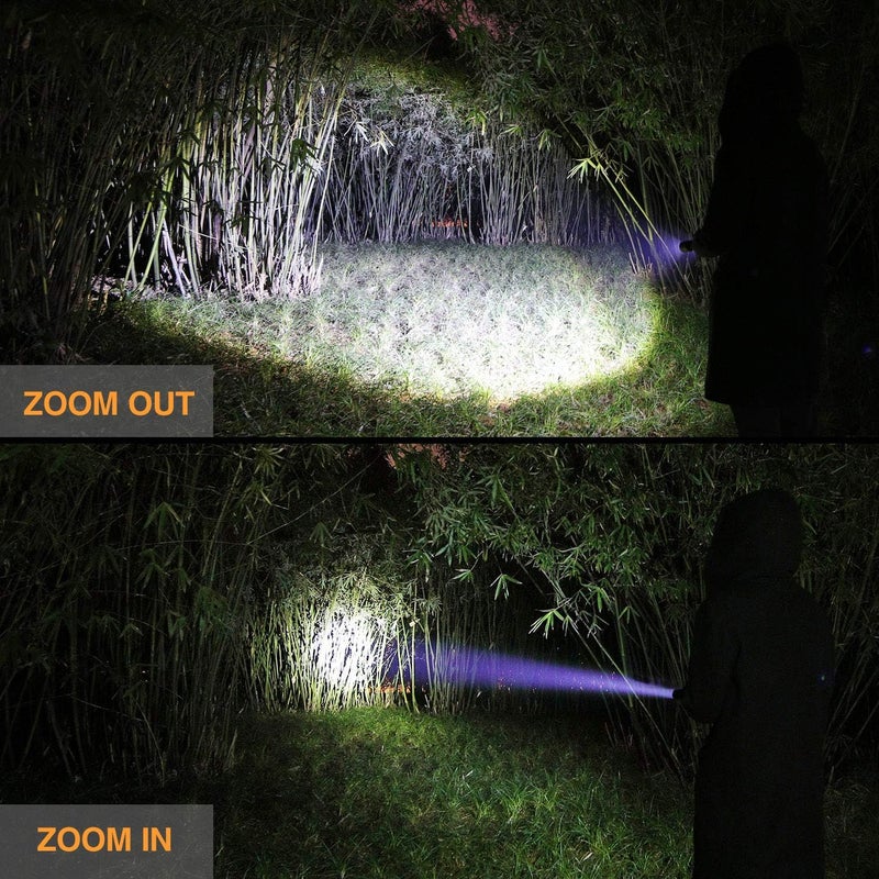 EverBrite مصباح تكتيكي فائق السطوع، 900 لومن قابل للتكبير وضبط التركيز، 3 أوضاع إضاءة، مصباح ألمنيوم ثقيل للاحتياجات الطارئة والتخييم، يشمل بطاريات قلوية 3C - Image 3