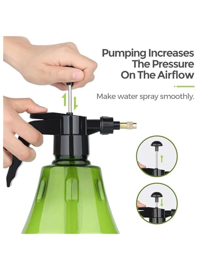 HOOKOR Fine Mist Spray Bottle Plastic1.5L, Hand Held Pressure Plant Mister with Top Pump for Water Spray Bottle - Fine Mist Spray Bottle for Flowers, Plants, Gardening, Cleaning Solutions - Image 3