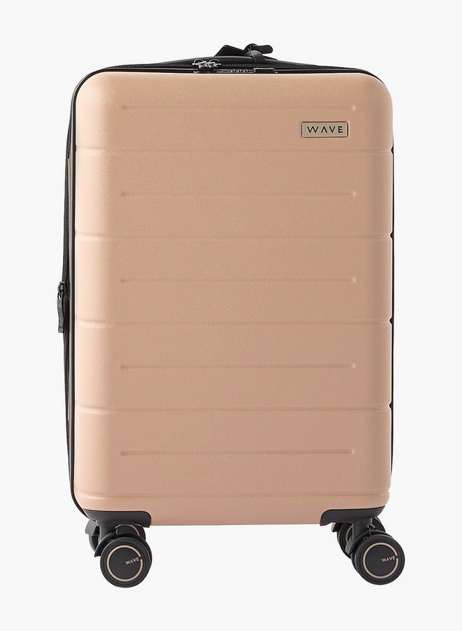 Wave Textured Hardcase Luggage Trolley with Retractable Handle - 20 inches Cabin Bag - Image 3