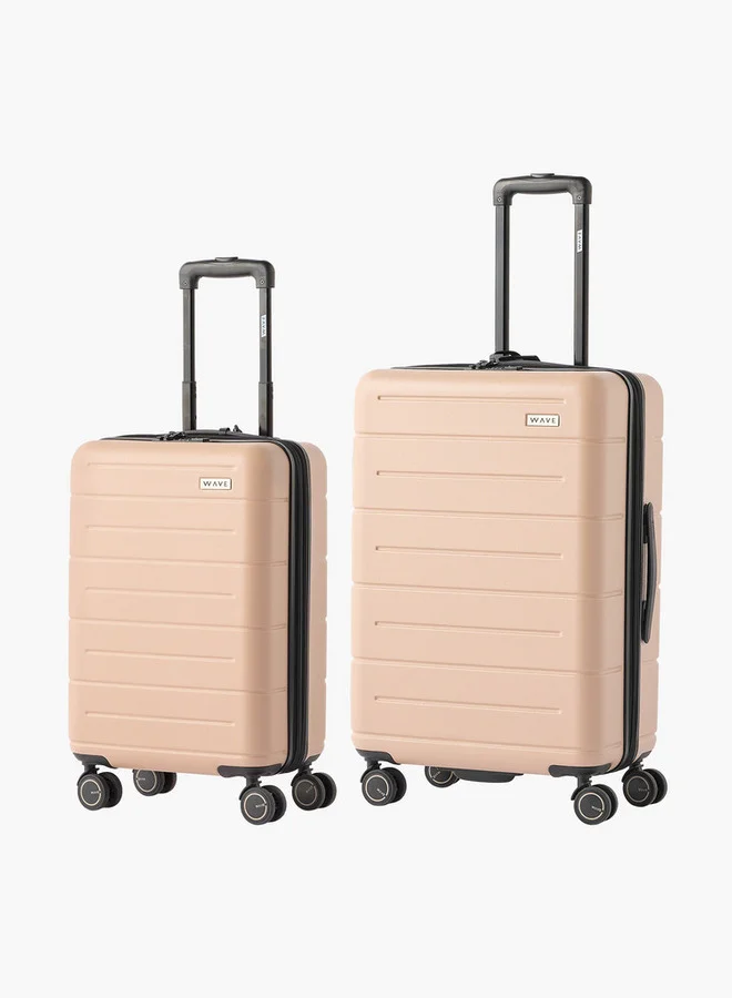 Textured Hardcase Luggage Trolley with Retractable Handle - 20 inches Cabin Bag