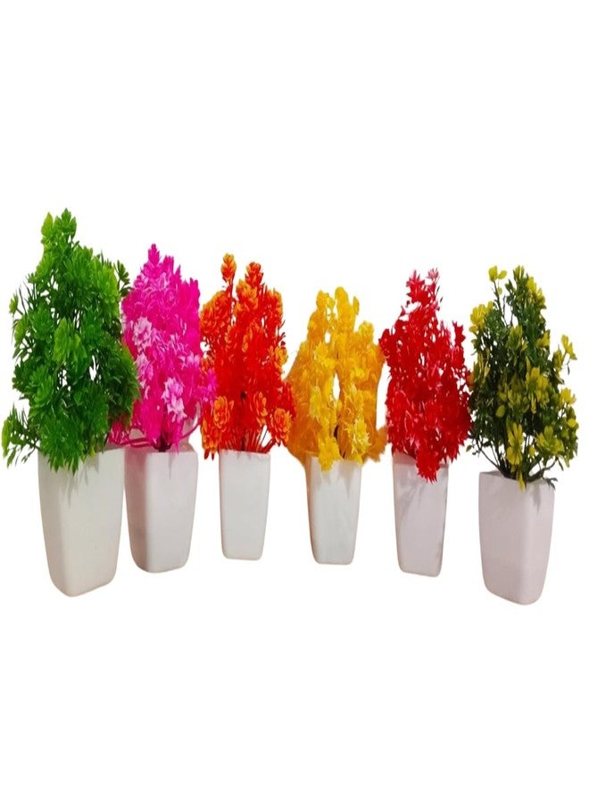 YOOKO Multicolour Artificial Flower Pot for Decoration for Home Office Living Room and Balcony Pack of 1 - Image 1