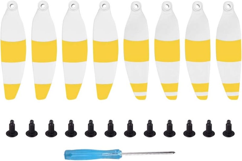 8pcs Colorful Propellers CW CCW 4726F Replacement Blades Props Low-Noise Quick-Release for DJI for Mavic Mini 2 RC Drone Drones(Yellow Edge)