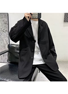 Generic Casual Solid Color Blazers Autumn 2022 Trendy Mens Jacket Black  - Image 2