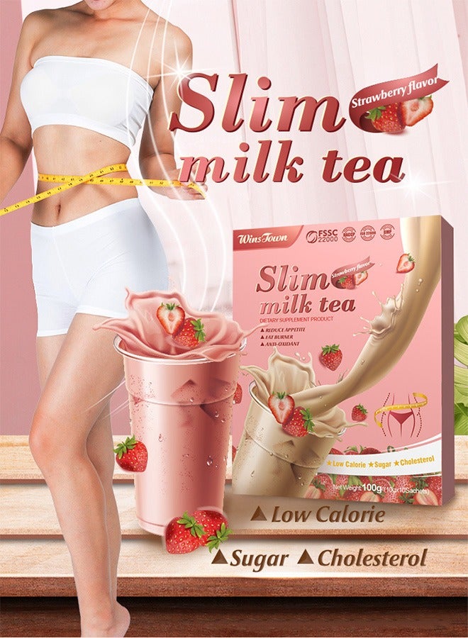 Wins Town Weight - loss milk tea, strawberry - taro weight - loss tea (strawberry flavor)  - Image 2